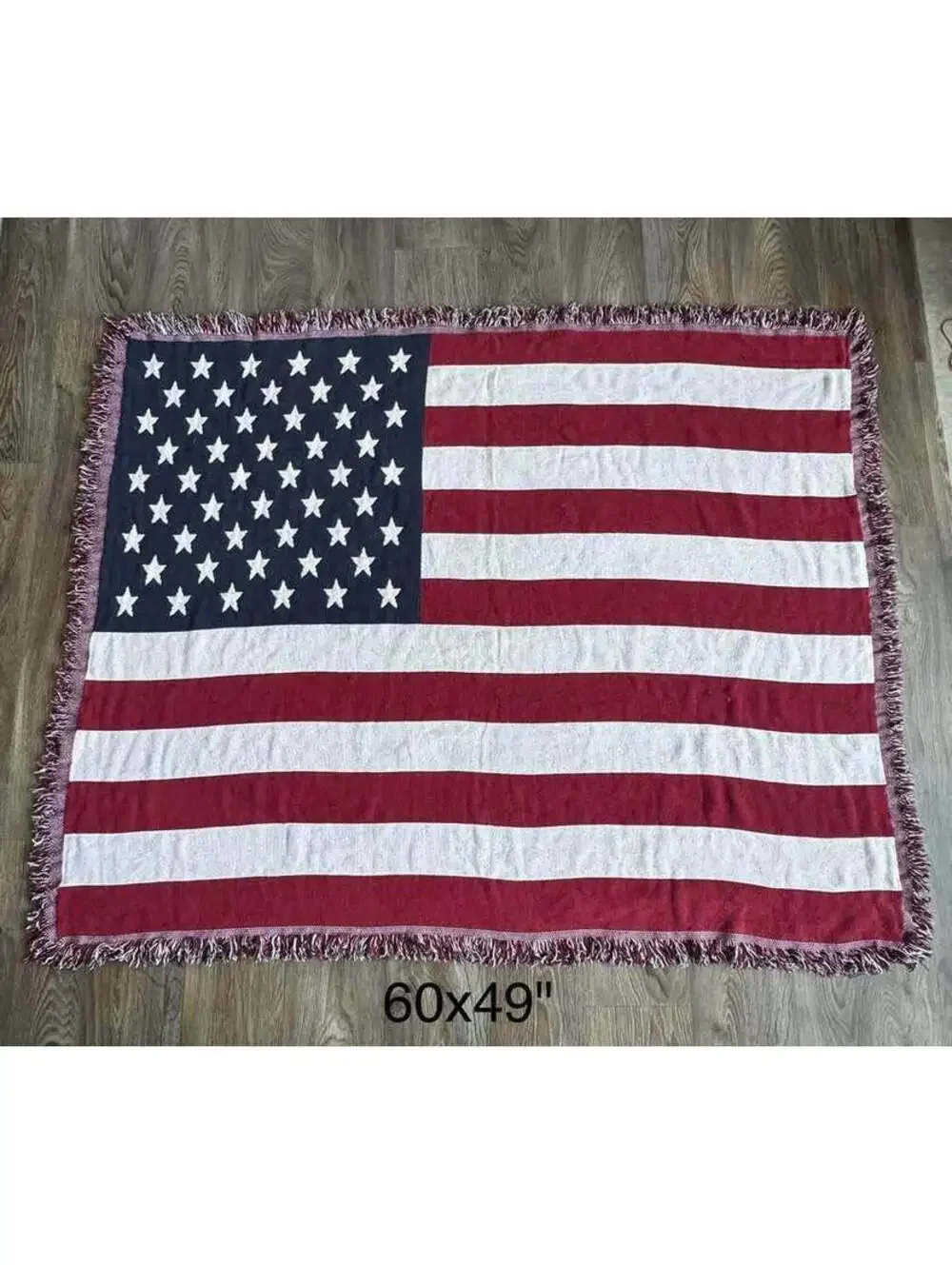 American Flag Woven tapestry or Throw Blanket – 60”x49”